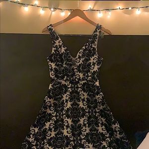 Black Velvet Floral Dress
